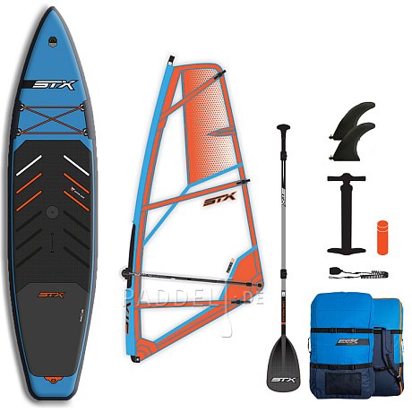 SUP STX WindSUP Hybrid Tourer 12' TEAL/ORANGE mit Paddel incl. Segel - aufblasbar