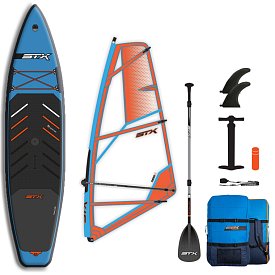 SUP STX WindSUP Hybrid Tourer 12' TEAL/ORANGE mit Paddel incl. Segel - aufblasbar