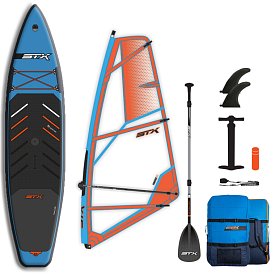 SUP STX WindSUP Hybrid Tourer 12' TEAL/ORANGE mit Paddel incl. Segel - aufblasbar
