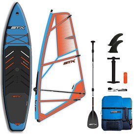 SUP STX WindSUP Hybrid Tourer 12' TEAL/ORANGE mit Paddel incl. Segel - aufblasbar