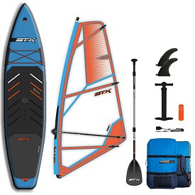 SUP STX WindSUP Hybrid Tourer 12' TEAL/ORANGE mit Paddel incl. Segel - aufblasbar
