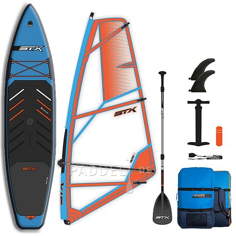 SUP STX WindSUP Hybrid Tourer 12' TEAL/ORANGE mit Paddel incl. Segel - aufblasbar