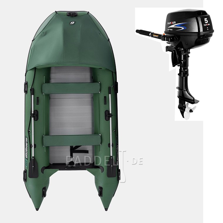 Schlauchboot GLADIATOR ACTIVE C370AL green mit Aluminiumboden
