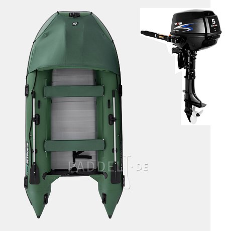Schlauchboot GLADIATOR ACTIVE C370AL green mit Aluminiumboden