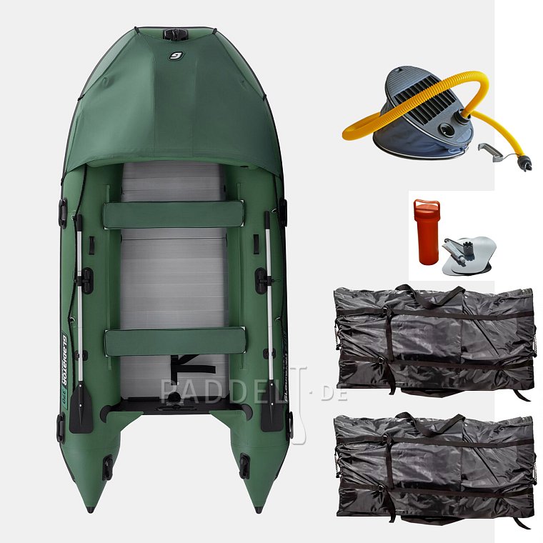 Schlauchboot GLADIATOR ACTIVE C370AL green mit Aluminiumboden