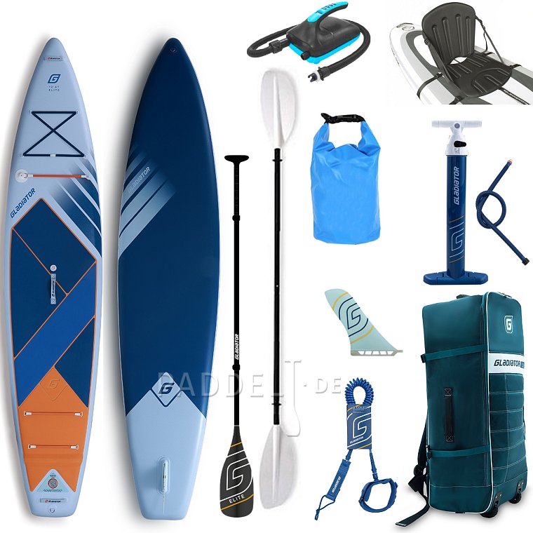 SUP GLADIATOR ELITE 12'6'' Touring mit Carbon Paddel 2026 - aufblasbares Stand Up Paddle Board