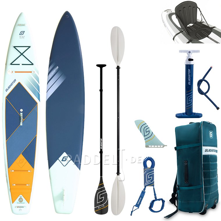 SUP GLADIATOR ELITE 12'6'' Light mit Carbon Paddel 2026 - aufblasbares Stand Up Paddle Board