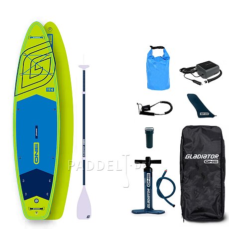 SUP GLADIATOR ONE 11'6'' Lime - aufblasbares Stand Up Paddle Board
