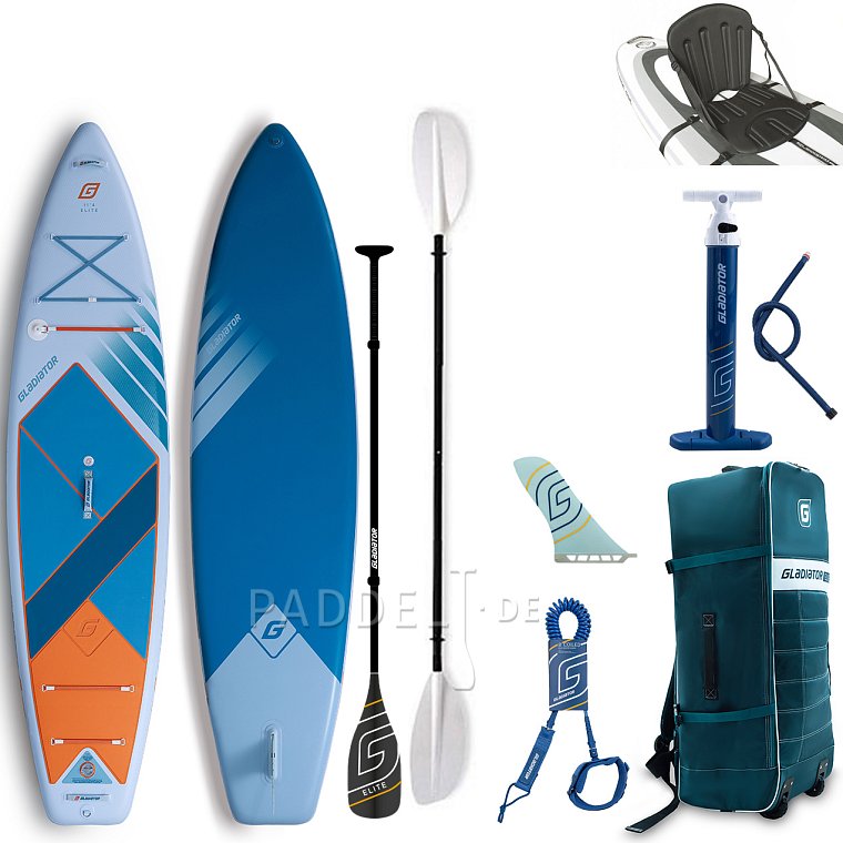SUP GLADIATOR ELITE 11'4'' mit Carbon Paddel 2026 - aufblasbares Stand Up Paddle Board