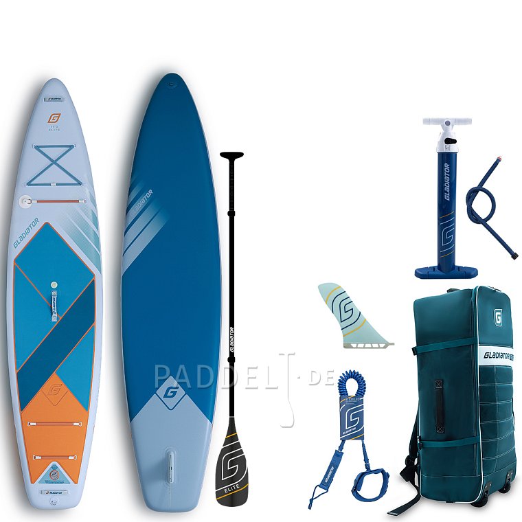 SUP GLADIATOR ELITE 11'2'' mit Carbon Paddel - aufblasbares Stand Up Paddle Board