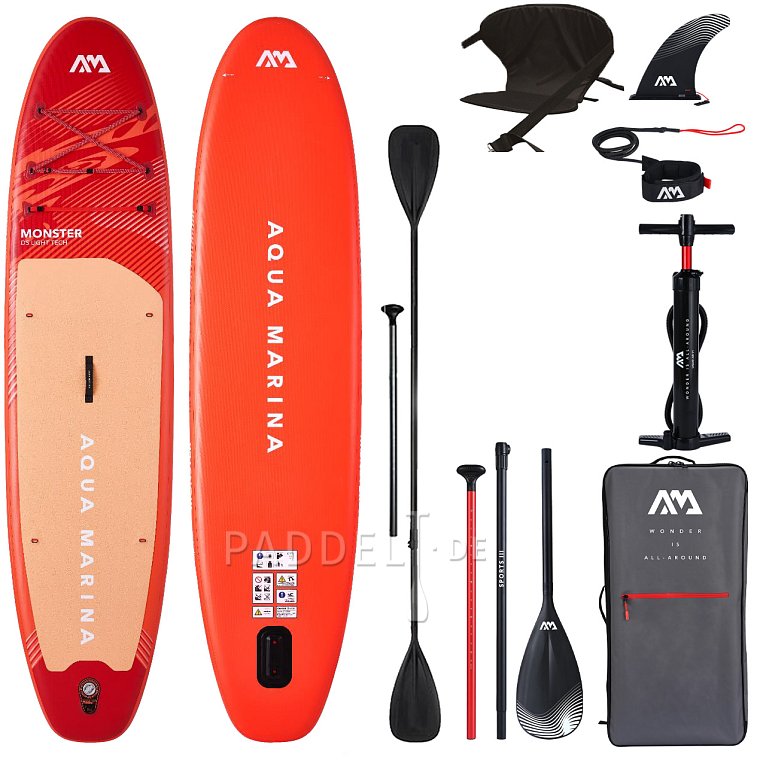 SUP AQUA MARINA MONSTER 12'0 Sky Glider 2026 - aufblasbares Stand Up Paddle Board