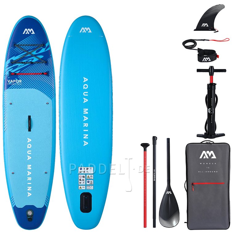 SUP AQUA MARINA VAPOR 10'4 Aqua Splash 2026 - aufblasbares Stand Up Paddle Board