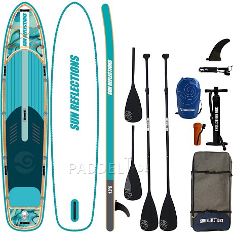 SUP SUN REFLECTIONS MULTI 13'6'' MINICOMBO Ocean mirage - aufblasbares Stand Up Paddle Board