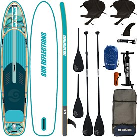 SUP SUN REFLECTIONS MULTI 13'6'' MINICOMBO Ocean mirage - aufblasbares Stand Up Paddle Board