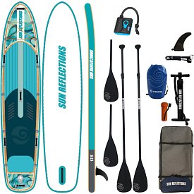 SUP SUN REFLECTIONS MULTI 13'6'' MINICOMBO Ocean mirage - aufblasbares Stand Up Paddle Board
