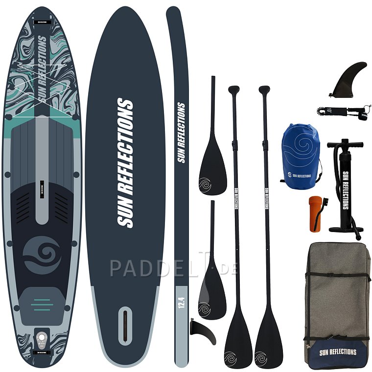 SUP SUN REFLECTIONS MULTI 12'4'' MINICOMBO Forest grey - aufblasbares Stand Up Paddle Board