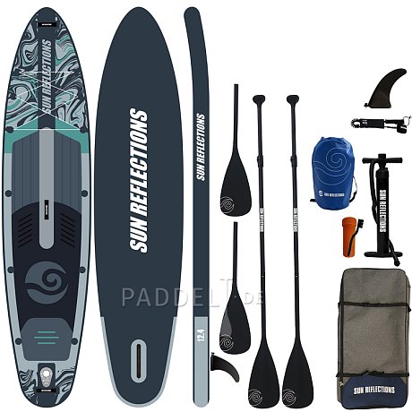 SUP SUN REFLECTIONS MULTI 12'4'' MINICOMBO Forest grey - aufblasbares Stand Up Paddle Board