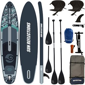 SUP SUN REFLECTIONS MULTI 12'4'' MINICOMBO Forest grey - aufblasbares Stand Up Paddle Board