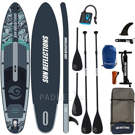 SUP SUN REFLECTIONS MULTI 12'4'' MINICOMBO Forest grey - aufblasbares Stand Up Paddle Board