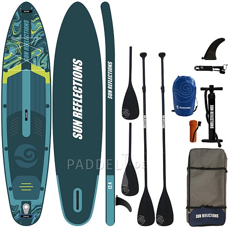 SUP SUN REFLECTIONS MULTI 12'4'' MINICOMBO Emerald drift - aufblasbares Stand Up Paddle Board