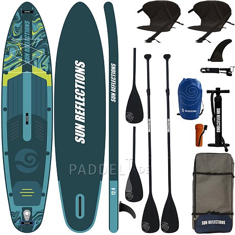 SUP SUN REFLECTIONS MULTI 12'4'' MINICOMBO Emerald drift - aufblasbares Stand Up Paddle Board