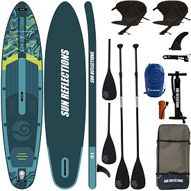 SUP SUN REFLECTIONS MULTI 12'4'' MINICOMBO Emerald drift - aufblasbares Stand Up Paddle Board