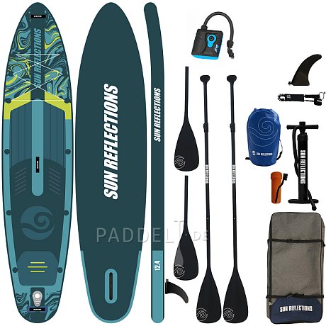 SUP SUN REFLECTIONS MULTI 12'4'' MINICOMBO Emerald drift - aufblasbares Stand Up Paddle Board