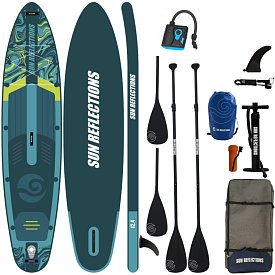 SUP SUN REFLECTIONS MULTI 12'4'' MINICOMBO Emerald drift - aufblasbares Stand Up Paddle Board