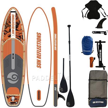 SUP SUN REFLECTIONS XXL 11'6'' COMBO Orange - aufblasbares Stand Up Paddle Board