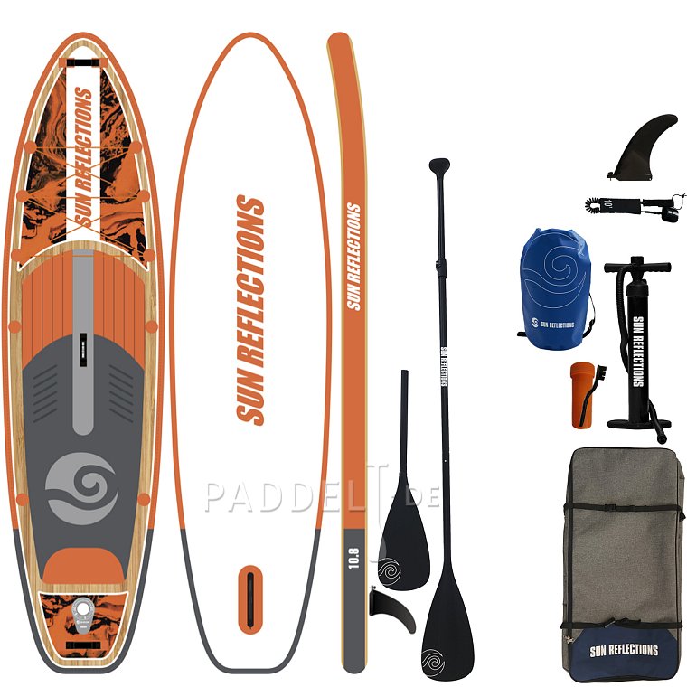 SUP SUN REFLECTIONS M 10'8'' MINICOMBO Orange - aufblasbares Stand Up Paddle Board