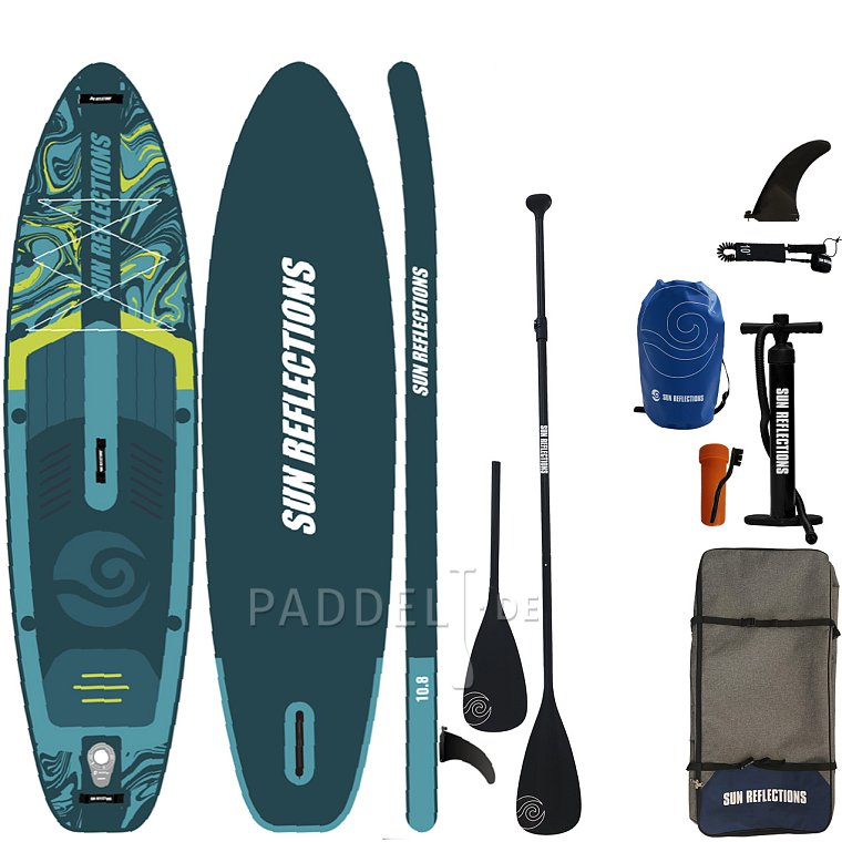 SUP SUN REFLECTIONS M 10'8'' MINICOMBO Emerald Drift - aufblasbares Stand Up Paddle Board