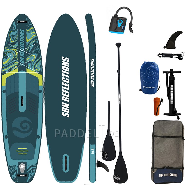 SUP SUN REFLECTIONS M 10'8'' MINICOMBO Emerald Drift - aufblasbares Stand Up Paddle Board