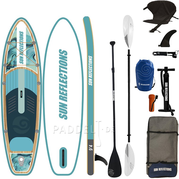 SUP SUN REFLECTIONS S 9'4'' Ocean mirage - aufblasbares Stand Up Paddle Board