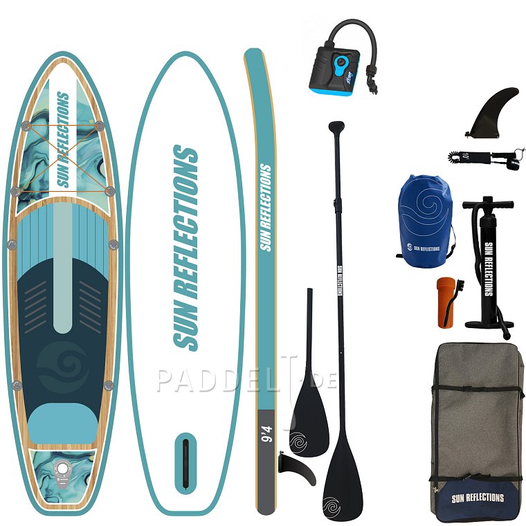 SUP SUN REFLECTIONS S 9'4'' MINICOMBO Ocean mirage - aufblasbares Stand Up Paddle Board