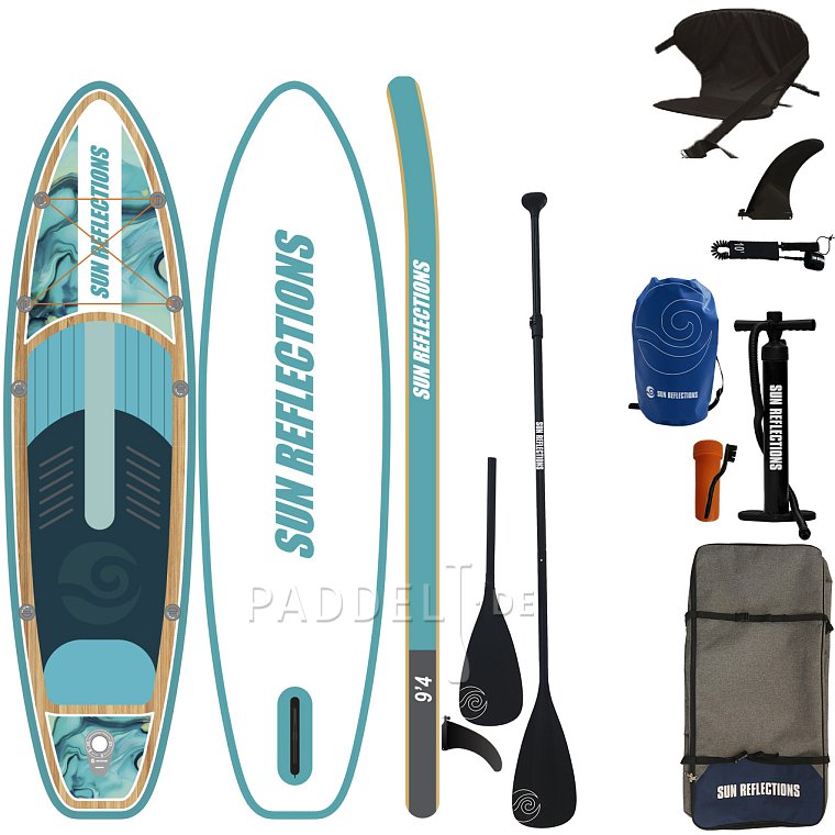 SUP SUN REFLECTIONS S 9'4'' MINICOMBO Ocean mirage - aufblasbares Stand Up Paddle Board