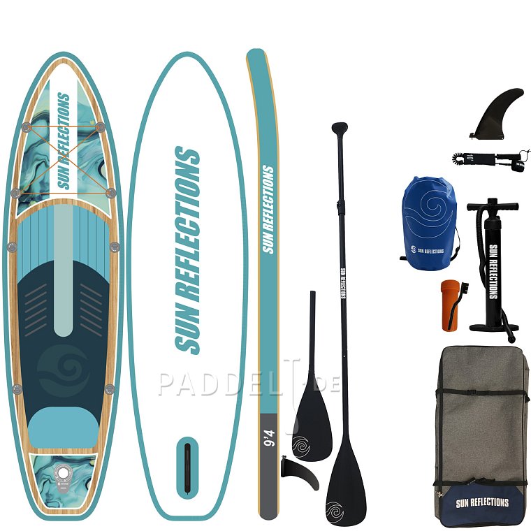 SUP SUN REFLECTIONS S 9'4'' MINICOMBO Ocean mirage - aufblasbares Stand Up Paddle Board