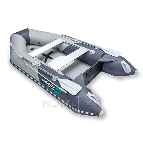 Schlauchboot GLADIATOR LIGHT AK300AD light dark grey mit Luftboden