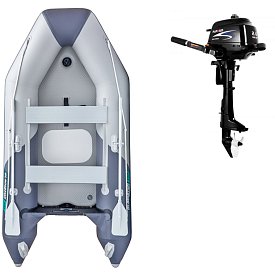 Schlauchboot GLADIATOR LIGHT AK300AD light dark grey mit Luftboden