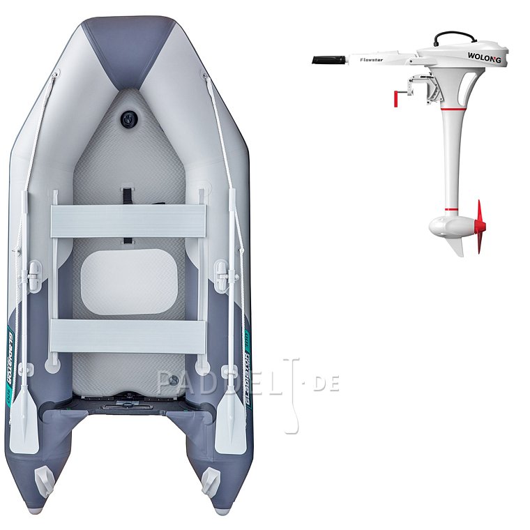 Schlauchboot GLADIATOR LIGHT AK300AD light dark grey mit Luftboden