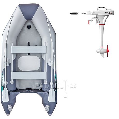 Schlauchboot GLADIATOR LIGHT AK300AD light dark grey mit Luftboden