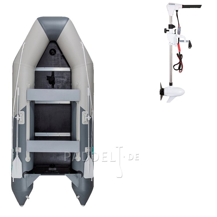 Schlauchboot GLADIATOR LIGHT AK300WF light dark gray mit Lattenboden