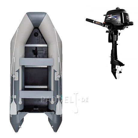 Schlauchboot GLADIATOR LIGHT AK300WF light dark gray mit Lattenboden