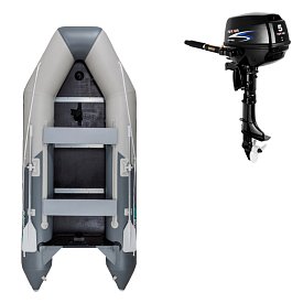 Schlauchboot GLADIATOR LIGHT AK300WF light dark gray mit Lattenboden