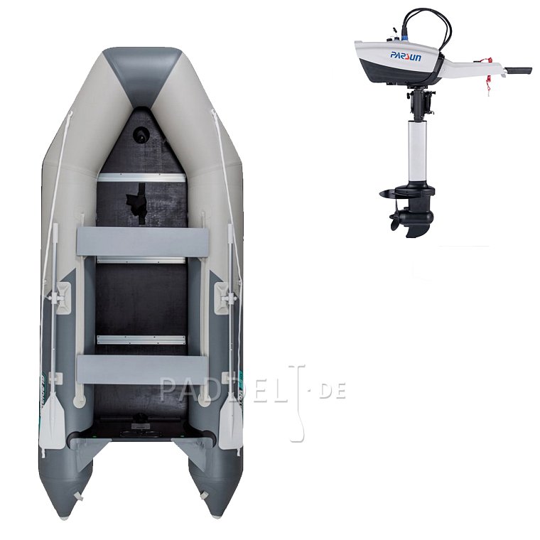 Schlauchboot GLADIATOR LIGHT AK300WF light dark gray mit Lattenboden