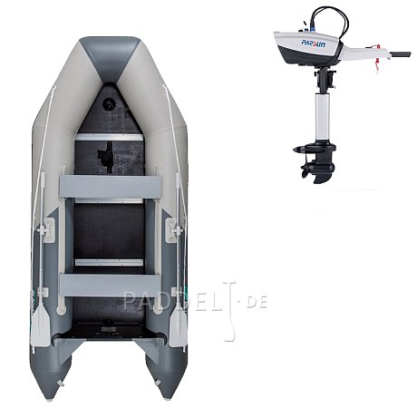 Schlauchboot GLADIATOR LIGHT AK300WF light dark gray mit Lattenboden