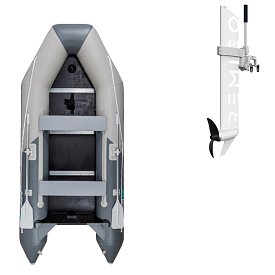 Schlauchboot GLADIATOR LIGHT AK300WF light dark gray mit Lattenboden