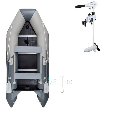 Schlauchboot GLADIATOR LIGHT AK300WF light dark gray mit Lattenboden