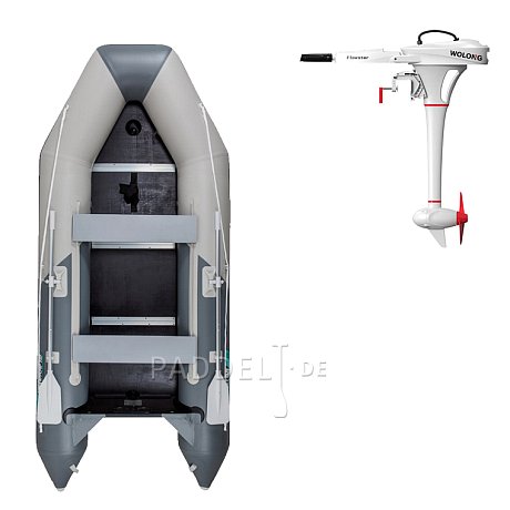 Schlauchboot GLADIATOR LIGHT AK300WF light dark gray mit Lattenboden