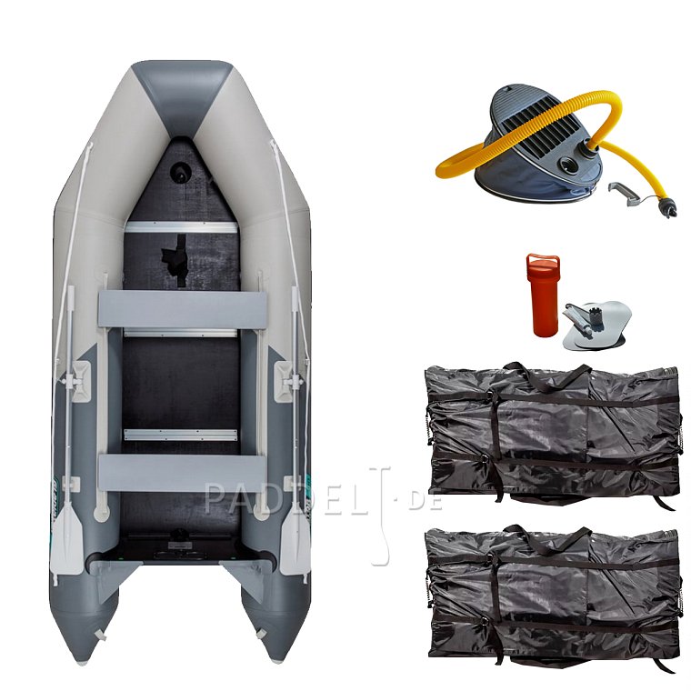 Schlauchboot GLADIATOR LIGHT AK300WF light dark gray mit Lattenboden