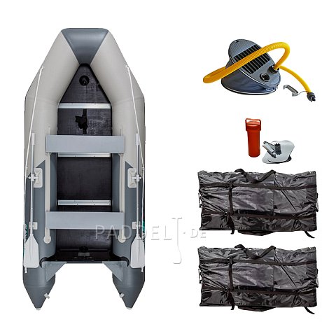 Schlauchboot GLADIATOR LIGHT AK300WF light dark gray mit Lattenboden